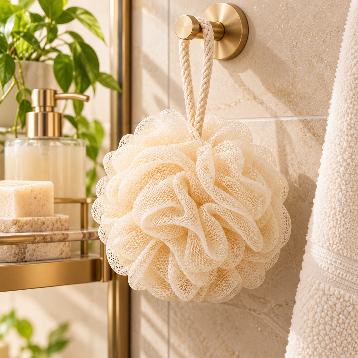 Wellnana Mesh Bath Pouf