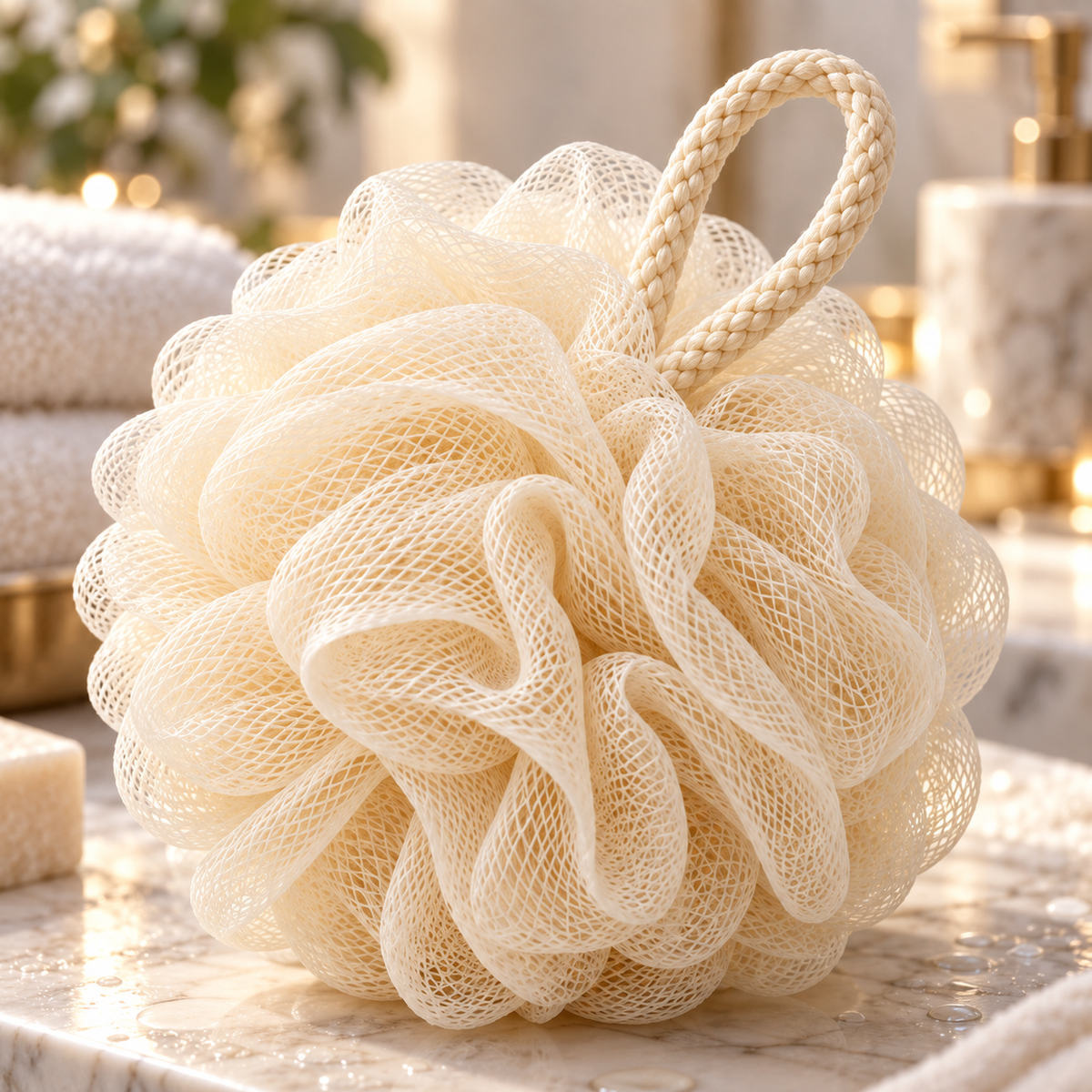 Wellnana Mesh Bath Pouf